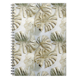 Cuaderno Hojas tropicales verdes de oro