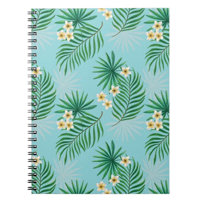 Cuaderno Hojas tropicales y flores (Frente)