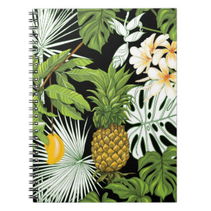 Cuaderno Hojas tropicales y frutos sin fisuras