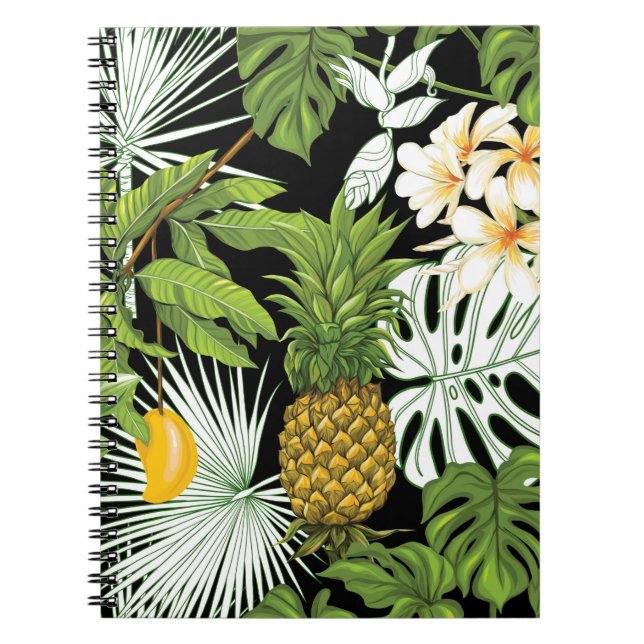 Cuaderno Hojas tropicales y frutos sin fisuras (Frente)