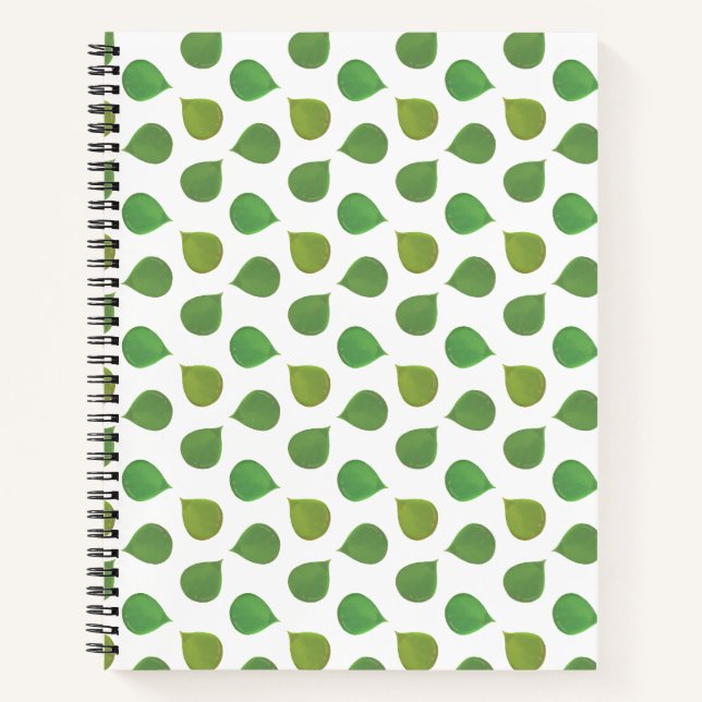 Cuaderno Hojas verdes de árbol de jade (Anverso)