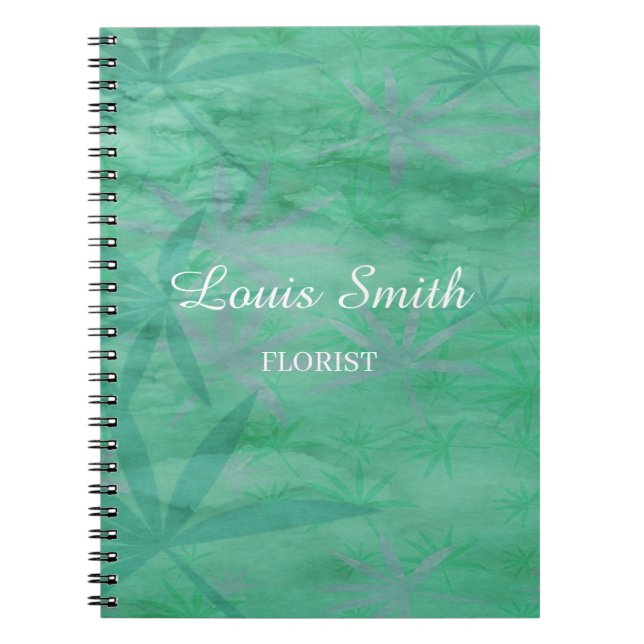 Cuaderno Hojas verdes decorativas (Frente)