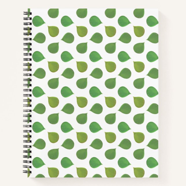 Cuaderno Hojas verdes del árbol Jade (Anverso)
