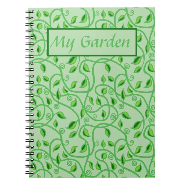 Cuaderno Hojas verdes tendrils y viñas (Frente)