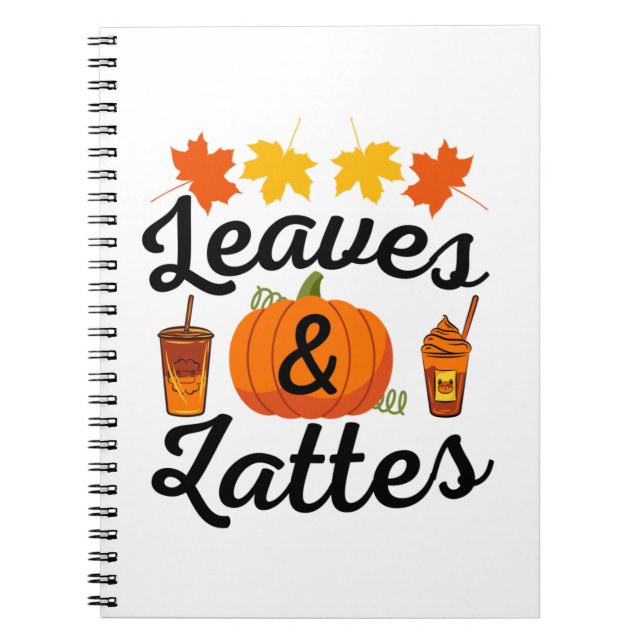 Cuaderno Hojas y Latte Otoño Invernal (Frente)