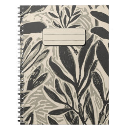 Cuaderno Hojas y ramas de eucalipto rústico