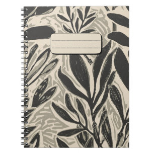 Cuaderno Hojas y ramas de eucalipto rústico