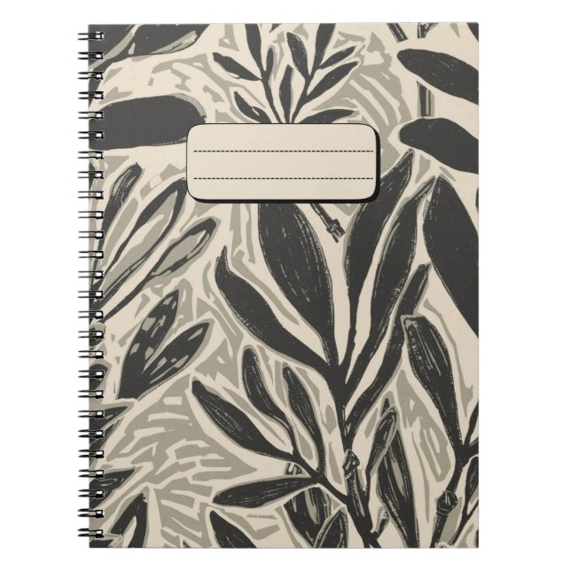 Cuaderno Hojas y ramas de eucalipto rústico (Frente)