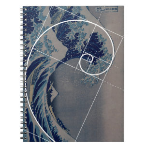 Cuaderno Hokusai resuelve Fibonacci, coeficiente de oro