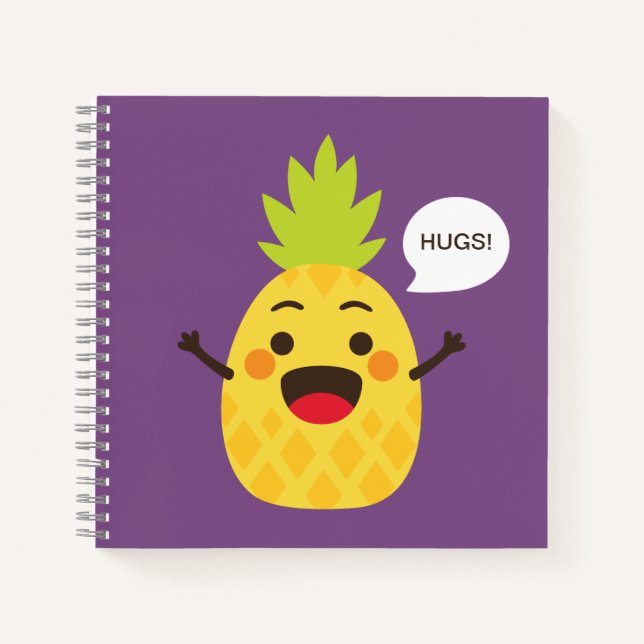 Cuaderno ¡Hola amigos! Ilustracion de piña (Anverso)