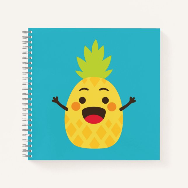 Cuaderno ¡Hola amigos! Ilustracion de piña (Anverso)