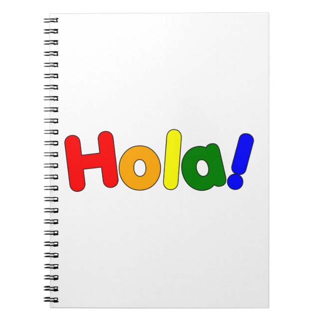 Cuaderno Hola Arcoiris Español: Espanol Iris Hola (Frente)