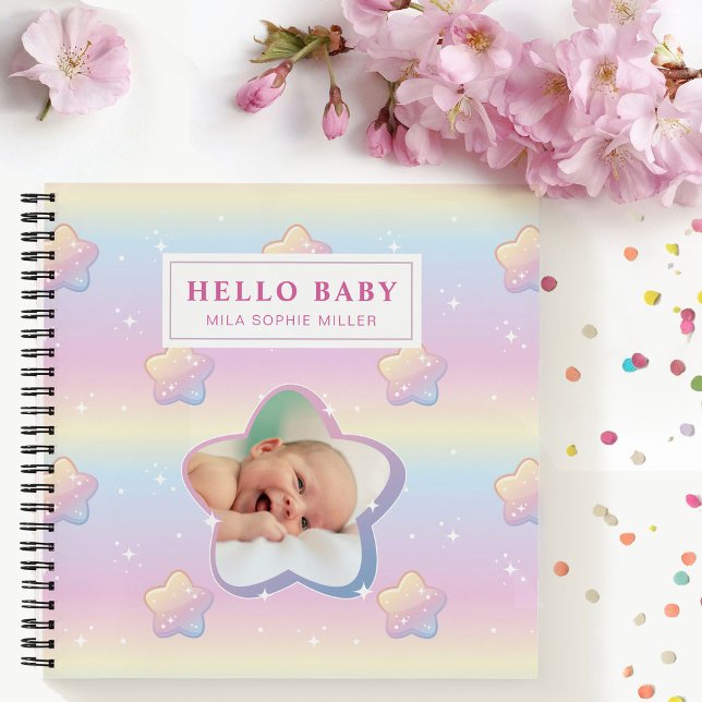 Cuaderno Hola bebé Personalizado arcoiris (Subido por el creador)