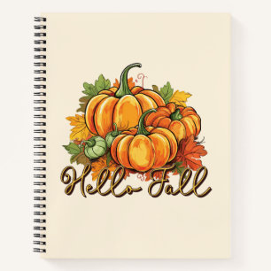 Cuaderno Hola Caída - Parche De Calabaza Acogedor