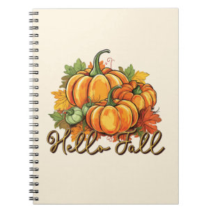 Cuaderno Hola Caída - Parche De Calabaza Acogedor