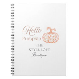 Cuaderno Hola Calabaza Marcaje de Otoño para Tienda Boutiqu