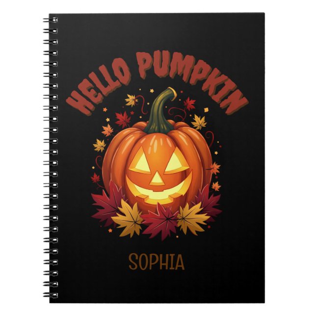 Cuaderno Hola Calabaza Personalizada (Frente)