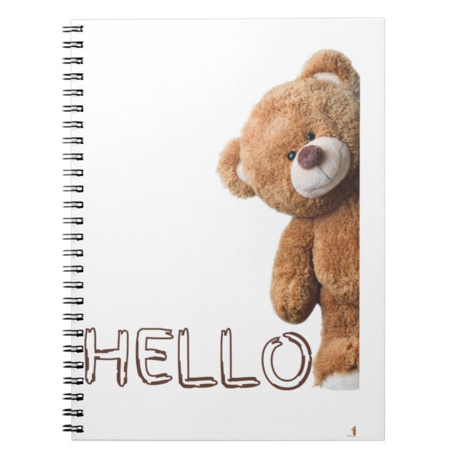 Cuaderno Hola Cute Brown Teddy Bear (Frente)