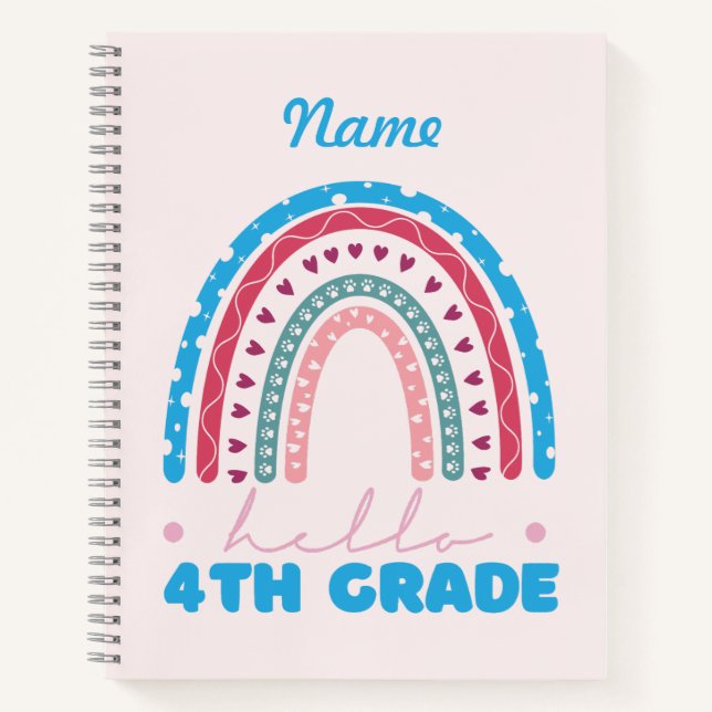Cuaderno Hola de cuarto grado personalizado (Anverso)