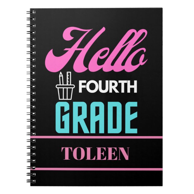 Cuaderno Hola de cuarto grado personalizado (Frente)
