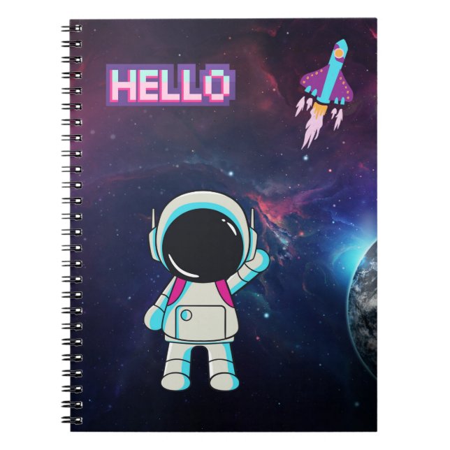 Cuaderno "Hola desde el espacio" (Frente)