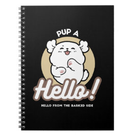 Cuaderno Hola desde el lado de la correa - Diseño de perro