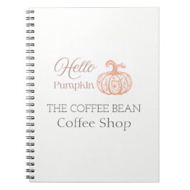 Cuaderno Hola Diseñador de Café Artesanal de Calabaza Otoño
