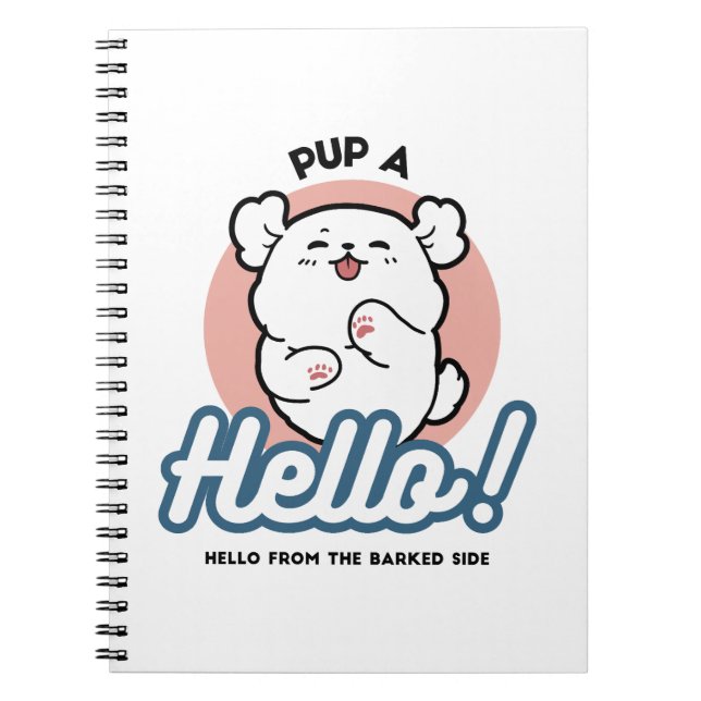 Cuaderno ¡Hola! - Diseño feliz de Personalizados de perros  (Frente)