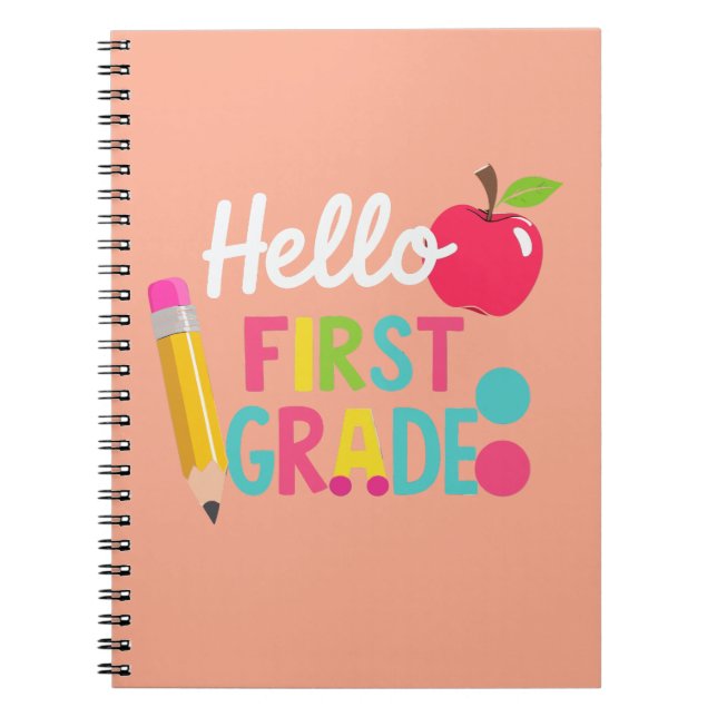 Cuaderno Hola equipo de primer grado 1er grado de vuelta al (Frente)