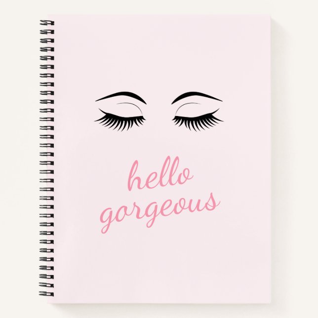 Cuaderno Hola espléndida con Bonito Eyelashes Glam Gift (Anverso)