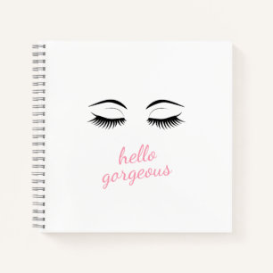 Cuaderno Hola Gorgeous con Bonitos Eyelash Glamoroso