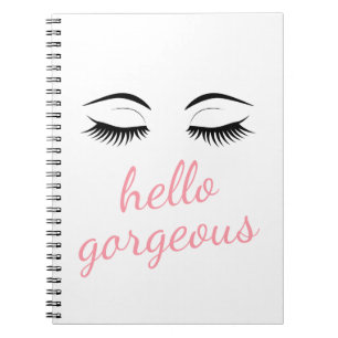 Cuaderno Hola Gorgeous con Bonitos Eyelash Glamoroso