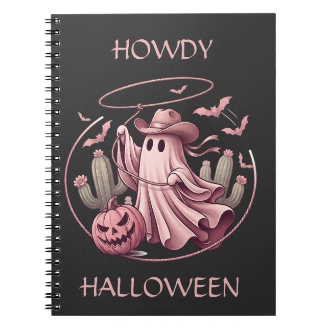 Cuaderno Hola Halloween Occidental Fantasma de Vaquero & La (Frente)