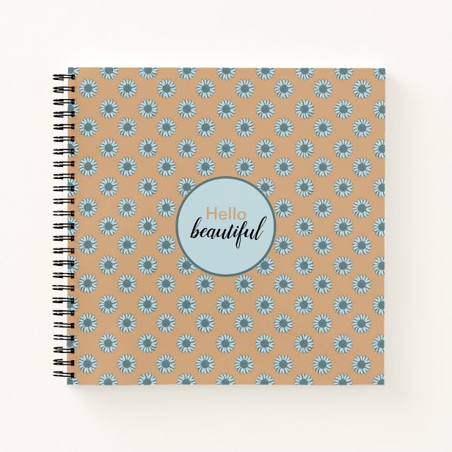Cuaderno Hola Hermosos Sunflower Azules (Hello Beautiful Blue Sunflowers Notebook from Studio Posies. )