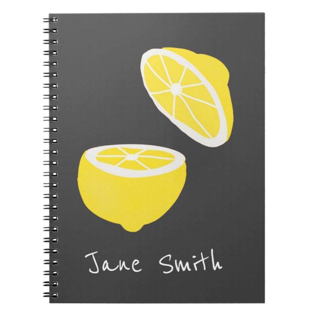Cuaderno Hola Lemon, fruta amarilla moderna (Frente)