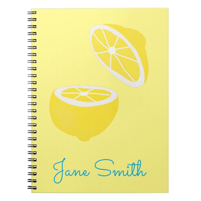 Cuaderno Hola Lemon, fruta amarilla moderna (Frente)