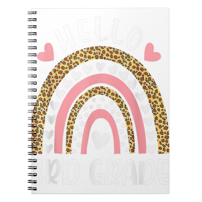 Cuaderno Hola Maestros Niños Arcoiris 3er Grado De vuelta a (Frente)
