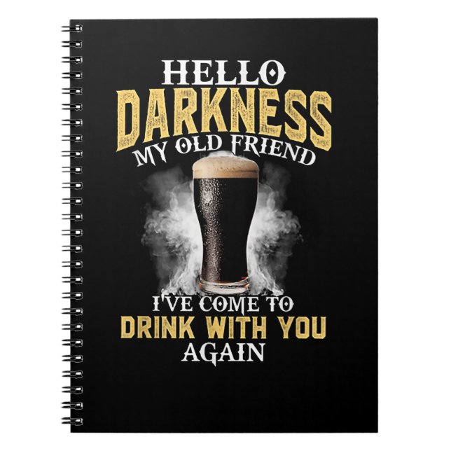 Cuaderno Hola oscuridad mi vieja amiga (Frente)