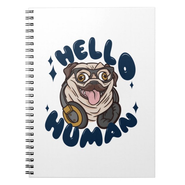 Cuaderno Hola perro de Cute humano (Frente)