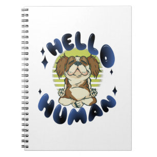 Cuaderno Hola perro de yoga meditador humano
