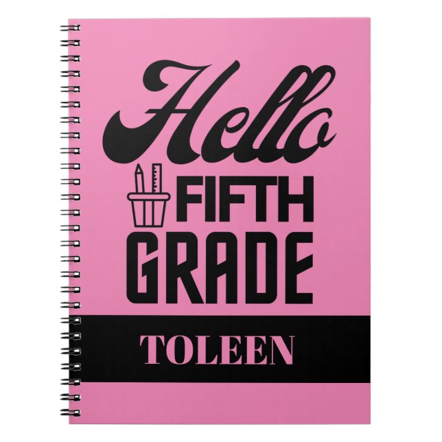 Cuaderno Hola personalizada Quinto grado (Frente)