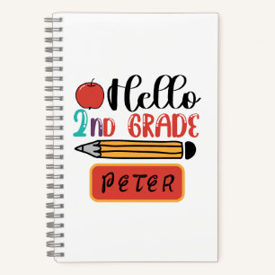 Cuaderno Hola segundo grado personalizado de vuelta a la di