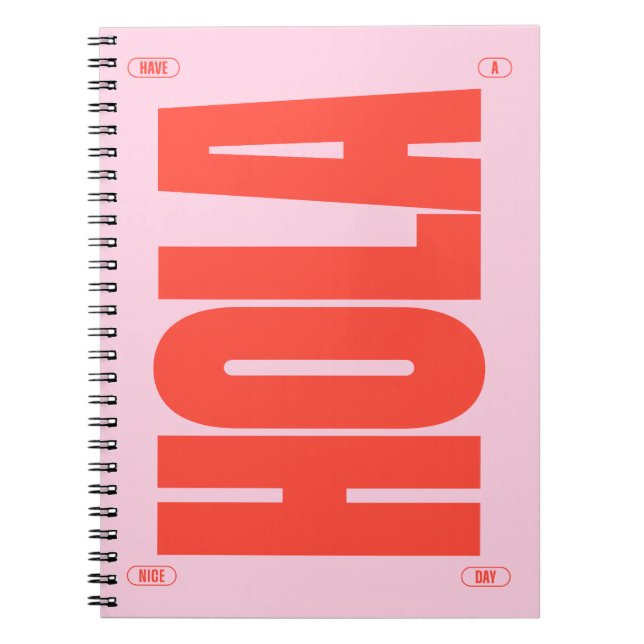 Cuaderno Hola (Tono Rosa Dulce) (Frente)