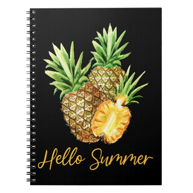 Cuaderno Hola verano Piña de piña Fruta tropical (Frente)