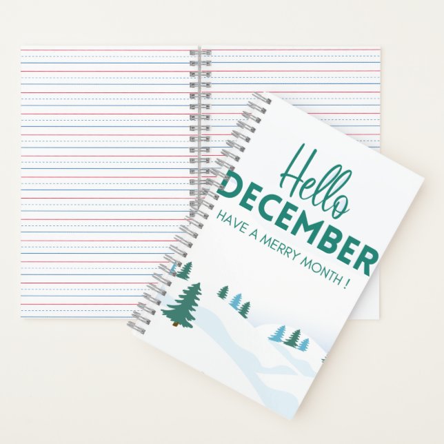 Cuaderno HolaDiciembre FelizNavidad CuadernoEnEspiralDeÁrbo (Interior)