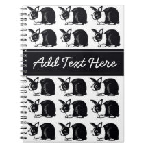 Cuaderno holandés blanco y negro del personalizado