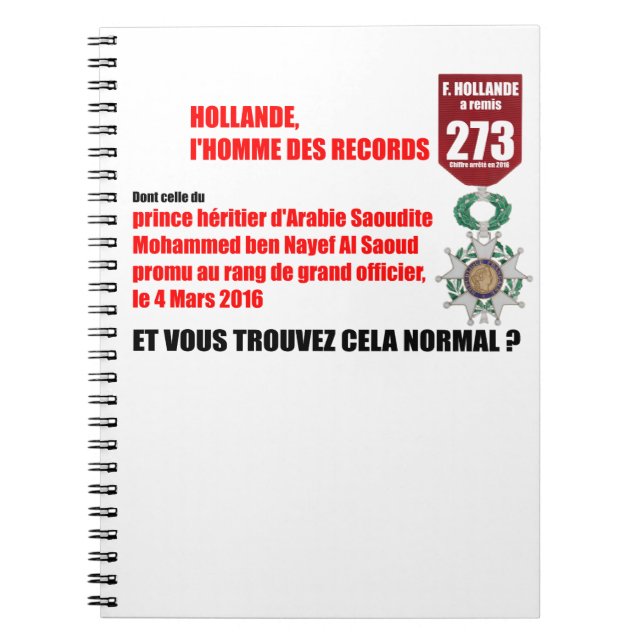 Cuaderno Hollande Record Legions d'Honneur - Portátil (Frente)