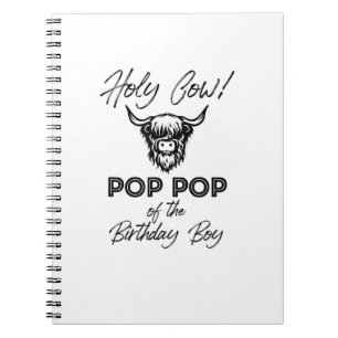 Cuaderno Holly Cow Pop De Nacimiento Boy Highland Cow