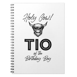 Cuaderno Holly Cow Tio Del Niño De Cumpleaños Highland Cow