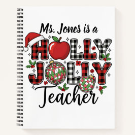 Cuaderno Holly Jolly Teacher Journal Notebook